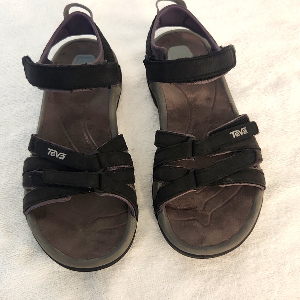 Teva Black Waterproof Leather Sandals